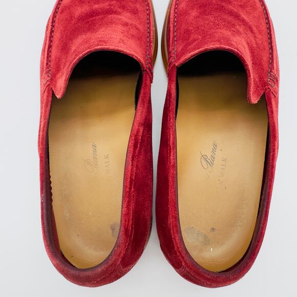 Loro Piana Summer Walk Men's Dried Red Suede Loafers Size 42/9 - Picture 10 of 14